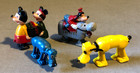 1960-walt Disney Marx- Toy-4-ramp Walker-mickey Minnie Mouse- Pluto Goofy-exc