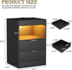 Nightstand Hidden Gun Safe Locking Drawer Charging Station 2 Drawer Usb Outlet