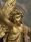 58  Pair Antique French Baroque Giltwood Angel Statues Church Sculptures