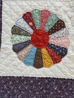 Vintage Antique Quilt Handmade Dresden Plate Pattern Hand Stitched Repair