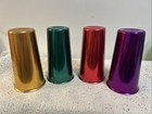 Vintage Flamingo Nasco Aluminum Tumblers Drinking Cups Italy Mcm 1970s Set Of 4