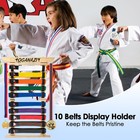 10 Belts Karate Belt Display Rack With Personalized Stickers  Taekwondo Belt    
