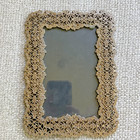 Vintage Style Ornate Gold Filigree Metal Picture Frame Hollywood Regency 4    X 6   