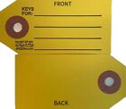 Reinforced Yellow Paper Key Tag W  Key Rings  p4 