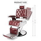 Red Vintage All Purpose Heavy Duty Hydraulic Recliner Barber Chair Salon Beauty
