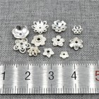 30pcs Of 925 Sterling Silver Shiny Flower Bead Caps For Jewelry Making 4mm 5mm