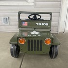 Hamilton Other Army Jeep Dump 32  Pedal Car Vintage 1950s Pressed  Steel Ts106