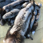 1x Tanned Silver Fox Skin Fur Pelts Soft Dense Real Leather Hides 39-47 Inch