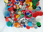 2 Pounds Mixed Multi-colored Bottle Plastic Caps Lids 1  To 3  In Dia Crafts Art