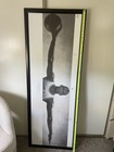 New Black Framed Acrylic Textured Michael Jordan Wings Poster Size 24   x65    Print