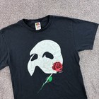 Vintage Phantom Of The Opera Shirt Mens Medium Black Cotton Play Musical