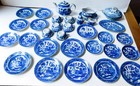 Vintage Blue Willow Childs Tea Set Japan 36 Pieces