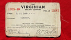 1939 -40 Virginian Railway Pass All Railroad Stations Virginia Train Cleaner Vgn