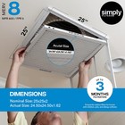 Simply Filters 25x25x2 Merv 8  Mpr 600  Ac Furnace Hvac Air Filter