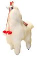 Pure Alpaca Standing Plush Doll White Fur 9  Tall Natural Artisan Peru Llama New