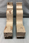 Antique Vintage Pair Brown 10x12 Wood Corbel Chunky Porch Brackets Old 910-25b