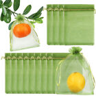 100pcs Fruit Protecting Bags Mesh Barrier Bag Fruit Tree Netting Drawstring Set