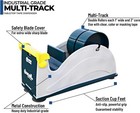 Excell Heavy Duty Steel Desk Tape Dispenser  2  Wide  Suction Cup Base