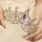 Rhinestone Crystal Tiara Crown For Women Silver Bridal Wedding Headband 