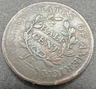 1804 Draped Bust Half Cent Plain 4 No Stems  10 Degree Die Rotation Nice Coin