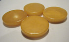 Lot 4 Vintage Backgammon Butterscotch Amber Swirl Bakelite Chips 1 3 16  X 1 4 