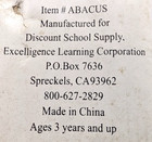 Wooden Abacus For Kids Math - 10-row Counting Toy With 100 Beads New