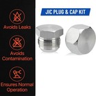 64pcs Hydraulic Jic Cap   Plug Fittings Kit an Assortment Hydraulic Fitting Set