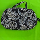 Retired Vera Bradley Blue Bandanna Quilted Cosmetic Bag Paisley Travel Organizer