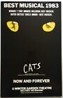  cats  Original Vintage 1983 Broadway Window Card Poster   Winter Garden Theatre
