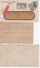 3 Mexico Air Mail Covers  1933 To U s a  Scott   s 646   645   Card  W pd   Reg