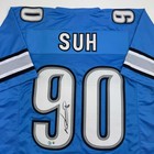 Autographed signed Ndamukong Suh Detroit Blue Football Jersey Beckett Bas Coa