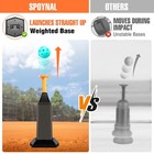 Baseball Training Tee Popper Rebound 40 Inch Batting Tee Hitting Tee   12 Balls