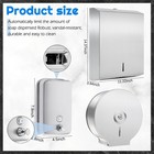 3 Pcs Commercial Toilet Paper Dispenser And Soap Dispenser Set-stainless Stee   