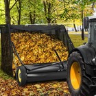 42 Inch Tow-behind Lawn Sweeper Leaf Yard Collector Adjustable Sweeping Height