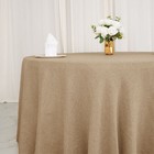 Natural 108  Round Faux Burlap Tablecloth Wedding Party Linens