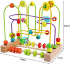 Colorful Wooden Bead Maze Toy For Toddlers     Educational Counting   Learning Cir