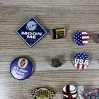 Vintage Lot Of 17 Pins Pin Back Buttons And Button Pins 2 Are Missing Pin Back