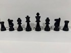 Ebonized Boxwood Chess Set 3 5  King Double Weighted Wood   Roll Up Chess Board
