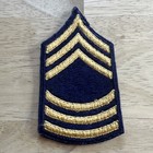 Vintage Wwii Korean War Era Sergeant 1st Grade Patch  Gold  Blue