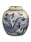  3140  Chinese  Blue   White Porcelain Ginger Jar Vase  12   H