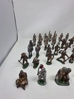 41 Vintage Cast Metal Toy Soldiers Figures Barclay Manoil Style Military Lot