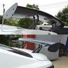 Gt Rear Spoiler Wing 57in Gloss Black Abs High-mount Adjustable