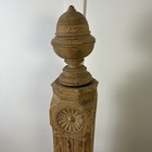 Ornate Solid Oak Newel Post 61  X 7  For Restoration