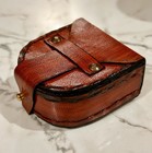 Authentic Vintage Brass Pocket Compass With Leather Case Rustic Vintage Home