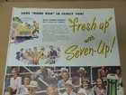 1947 Original Print Advertising 7-up Baseball Stands Fresh Up With 7 Up