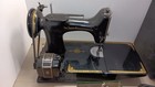Vintg 1950 s Singer Featherweight Sewing Machine Model 221  W case   Attachments