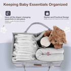 Baby Diaper Caddy - Enlarge Nursery Storage Bin And Car Organizer For Gray 