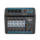 6 Channel Mixing Console Sound Live Studio Audio Mixer Usb Bluetooth