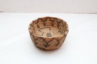Antique Washoe Coiled Bowl Basket Hand Coiled Native American 6 5  Wide