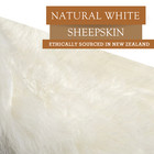 Real Sheepskin Rug  Natural White  - Size 2 X 3   Lambswool